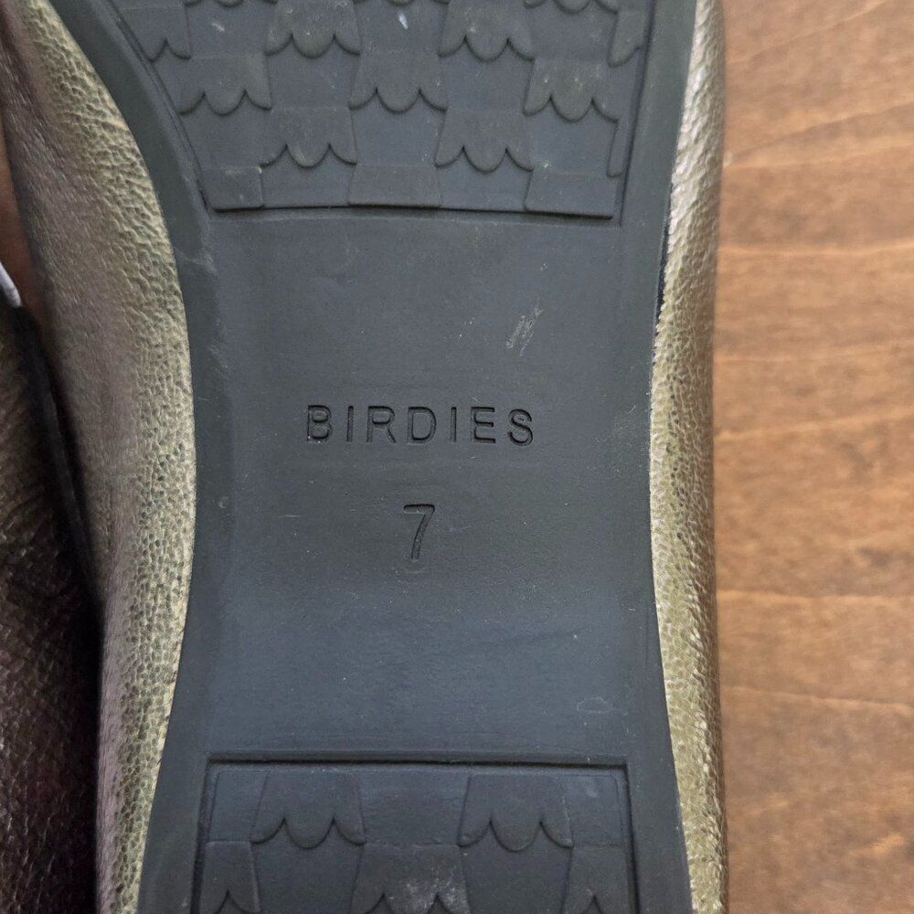 Birdies Pewter Metallic Loafer Flats Womens Size 7 Holiday Driving Shoe Bronze - Picture 8 of 8